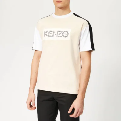 KENZO Men's Colour Block T-Shirt - Cream