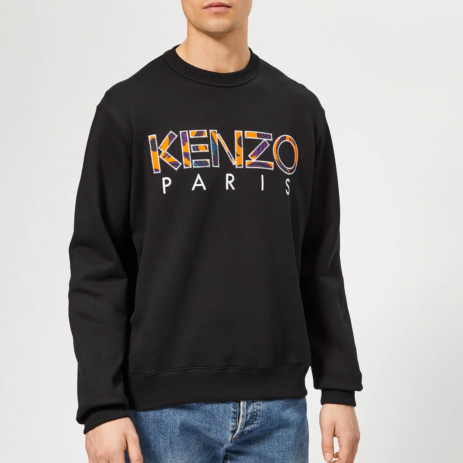 KENZO Men's Pattern Logo Sweatshirt - Black Image 1