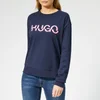 HUGO Women's Nicci Logo Sweatshirt - Open Blue - Image 1