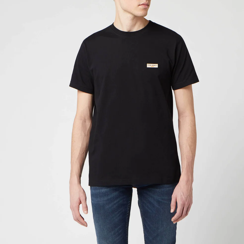 Nudie Jeans Men's Daniel Logo T-Shirt - Black Image 1