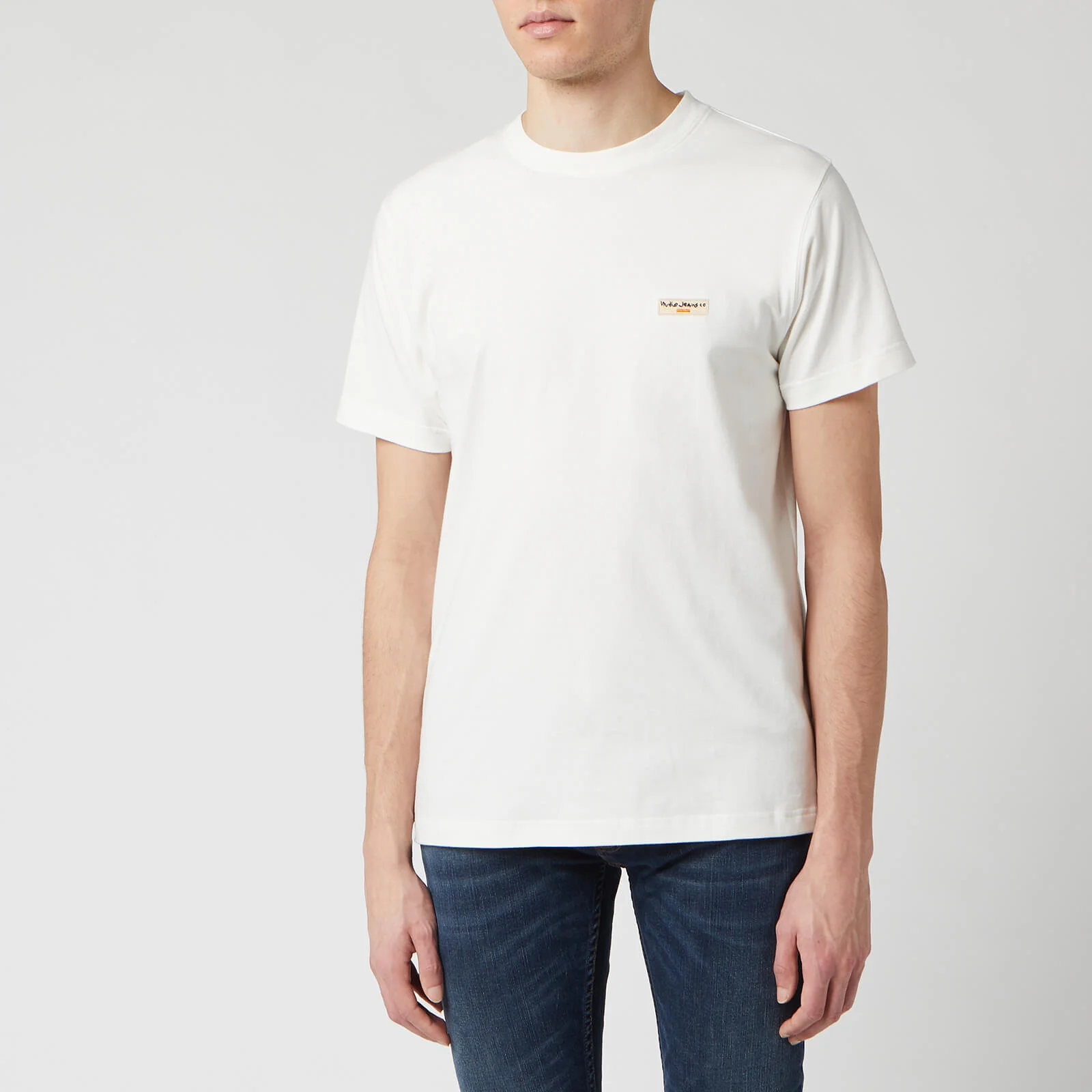 Nudie Jeans Men's Daniel Logo T-Shirt - Off White Image 1