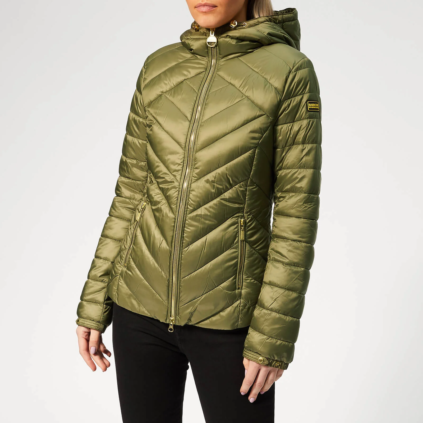 Barbour International Women's Durant Quilt Jacket - Light Army Green Image 1