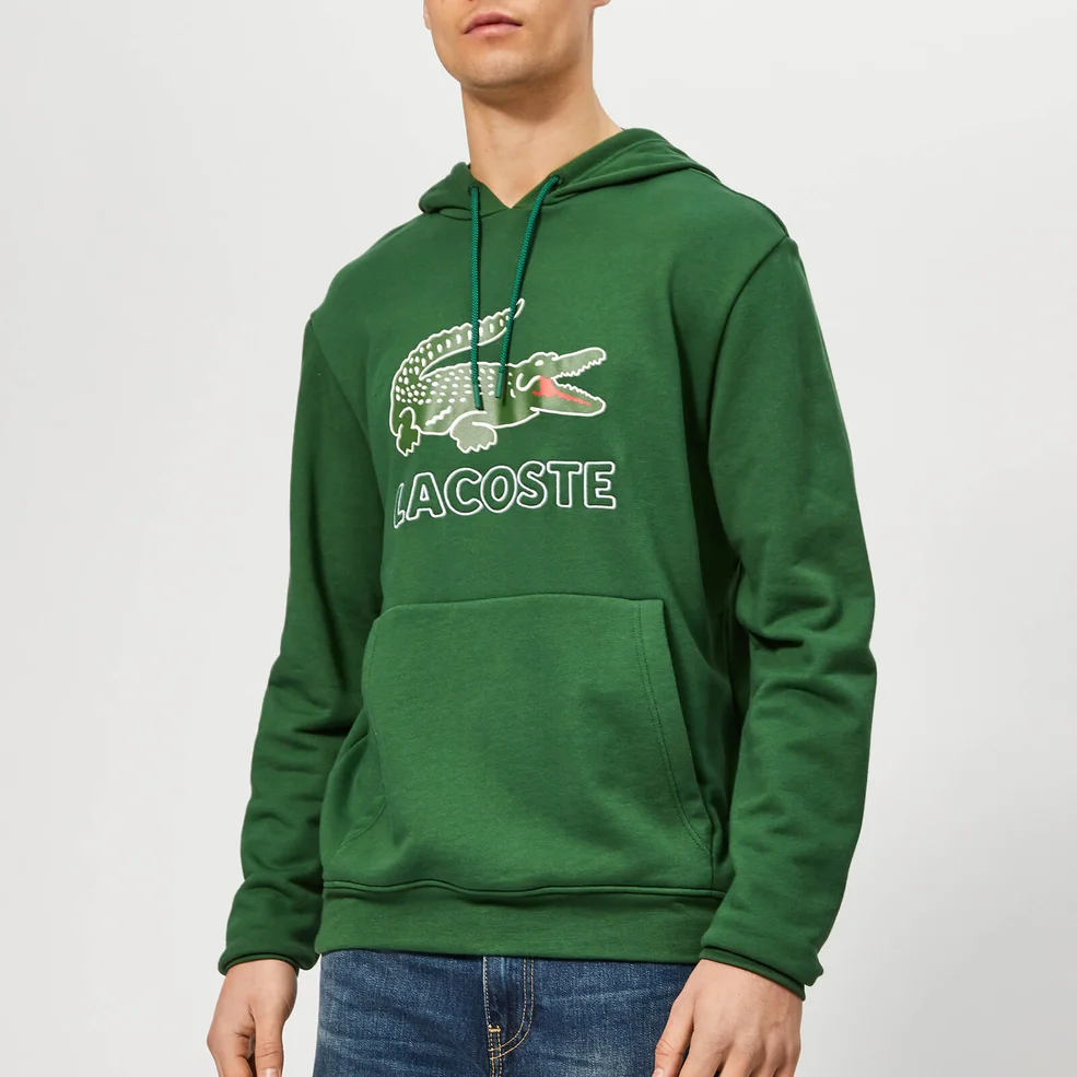 Lacoste Men's Large Logo Hoody - Green Image 1