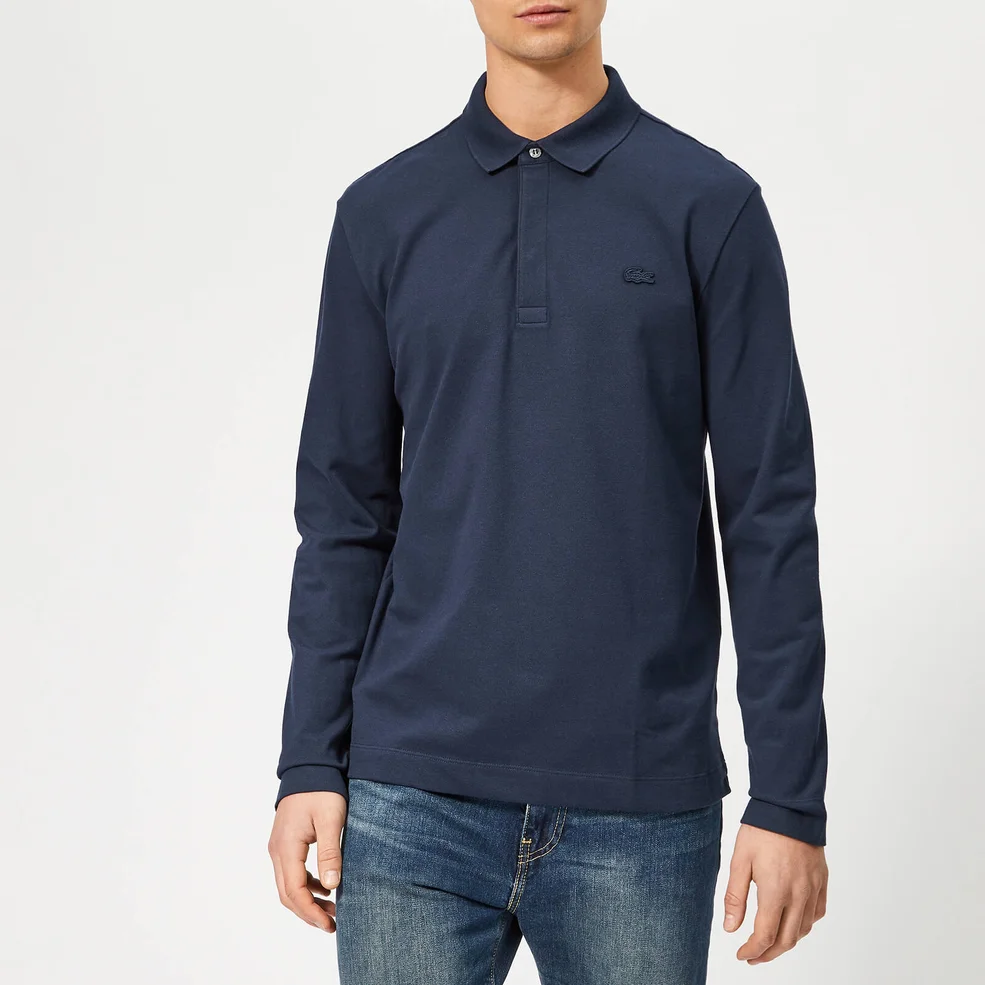 Lacoste Men's Long Sleeve Paris Polo Shirt - Navy Image 1