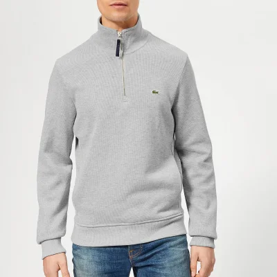 Lacoste Men's Classic Embossed Logo Zip Sweatshirt - Grey