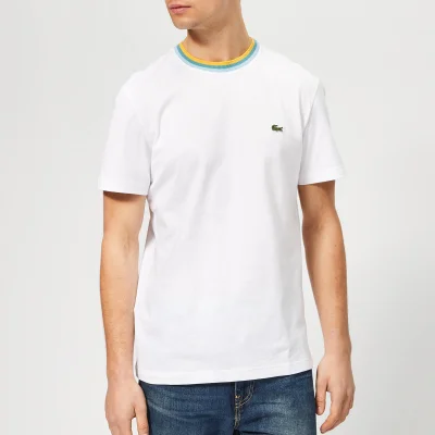 Lacoste Men's Contrast Collar T-Shirt - White
