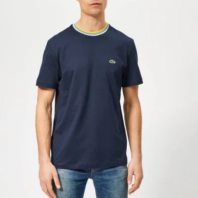 Lacoste Men's Contrast Collar T-Shirt - Navy