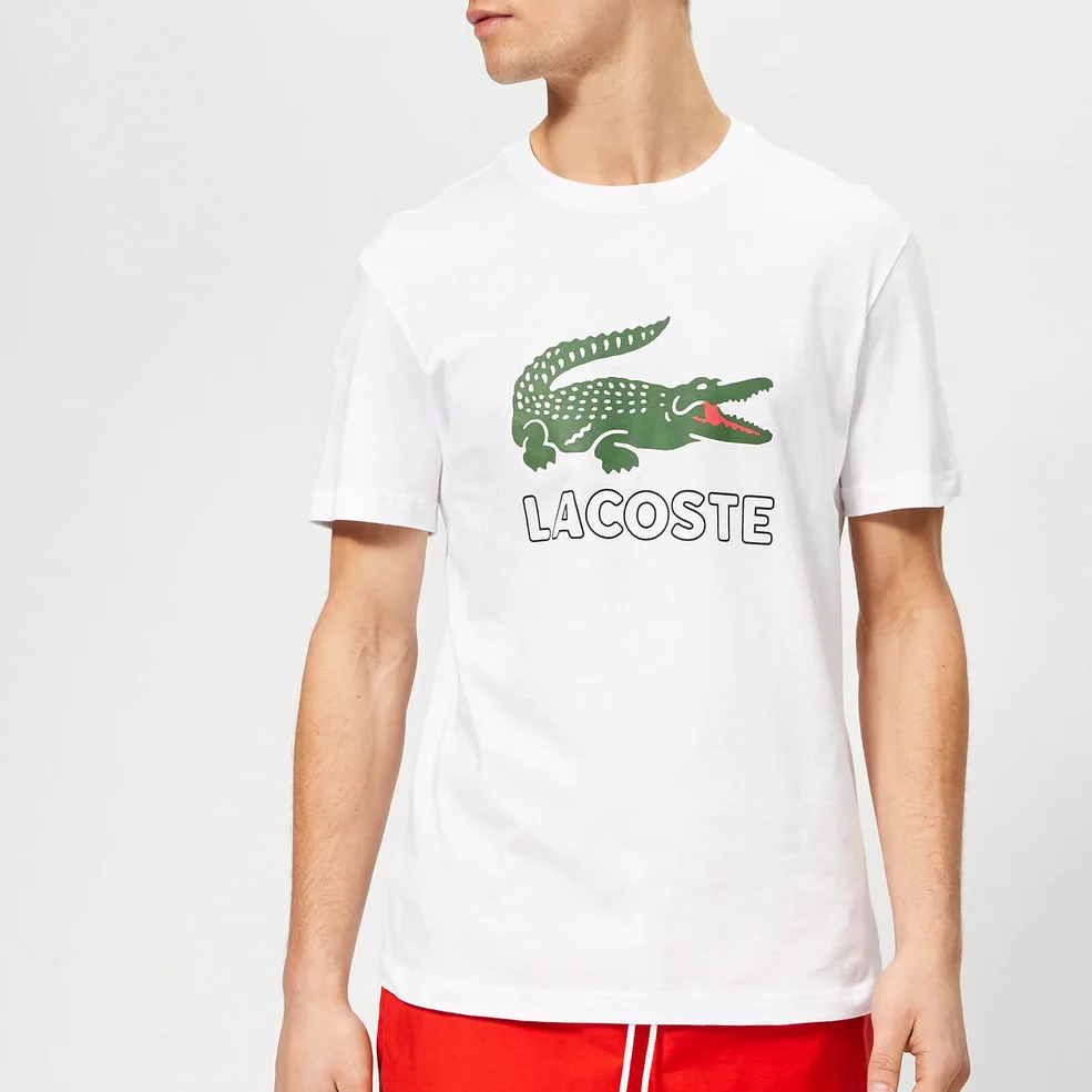 Lacoste Men's Large Logo T-Shirt - White Image 1