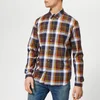 Lacoste Men's Classic Plaid Poplin Shirt - Multi - Khaki/Burgundy/Navy - Image 1