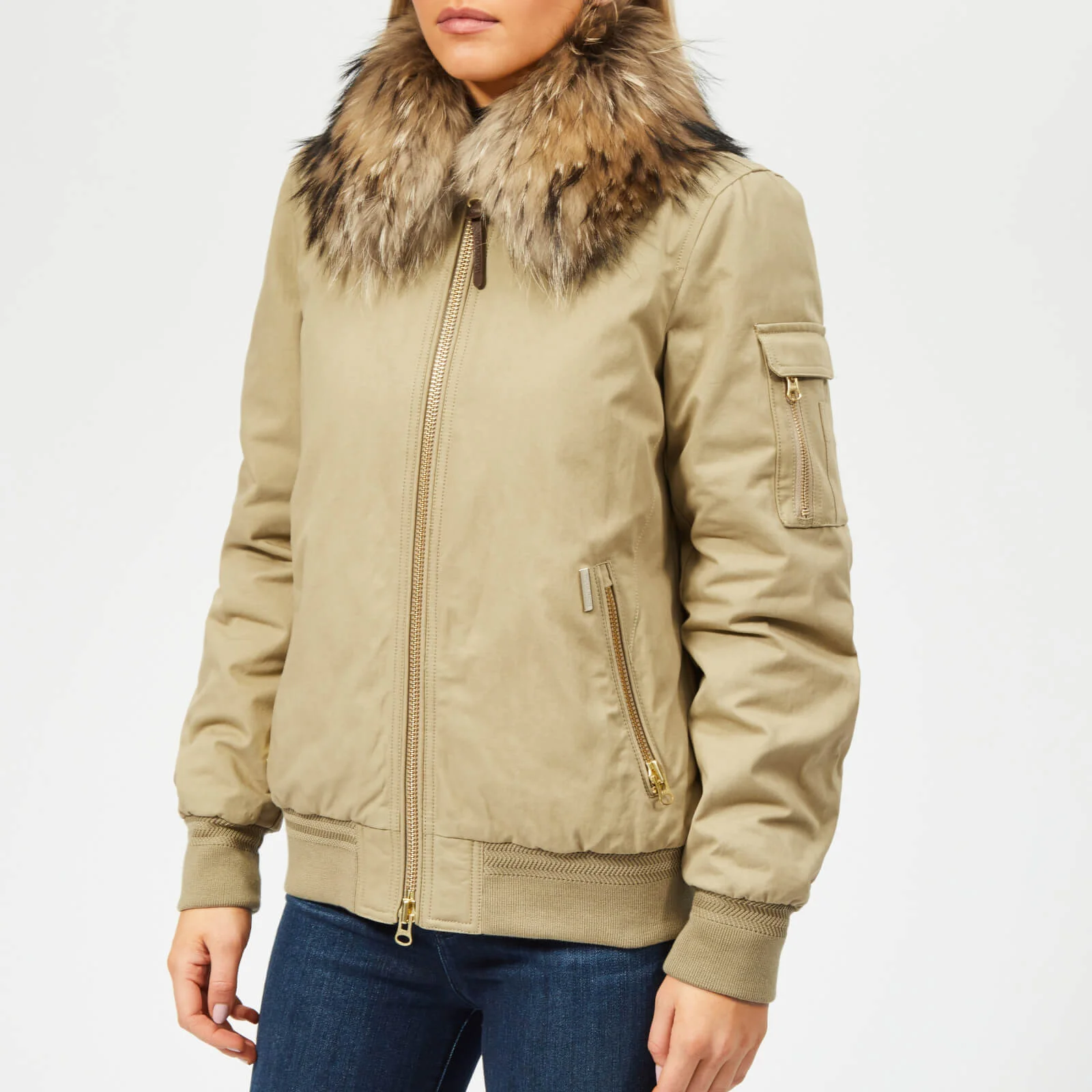 Woolrich Women's Silverdale Bomber Jacket - Natural Image 1