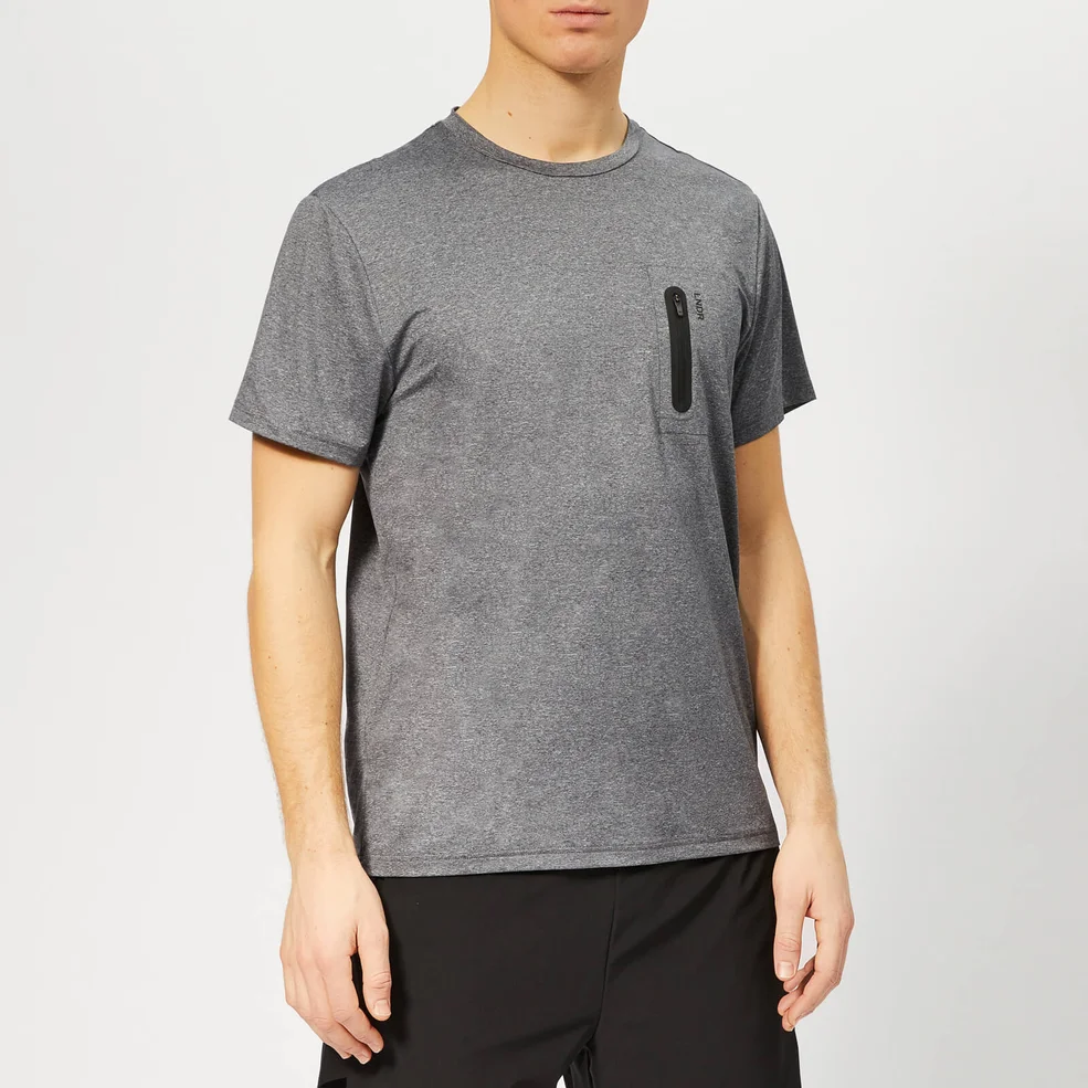 LNDR Men's Tech T-Shirt - Charcoal Marl Image 1