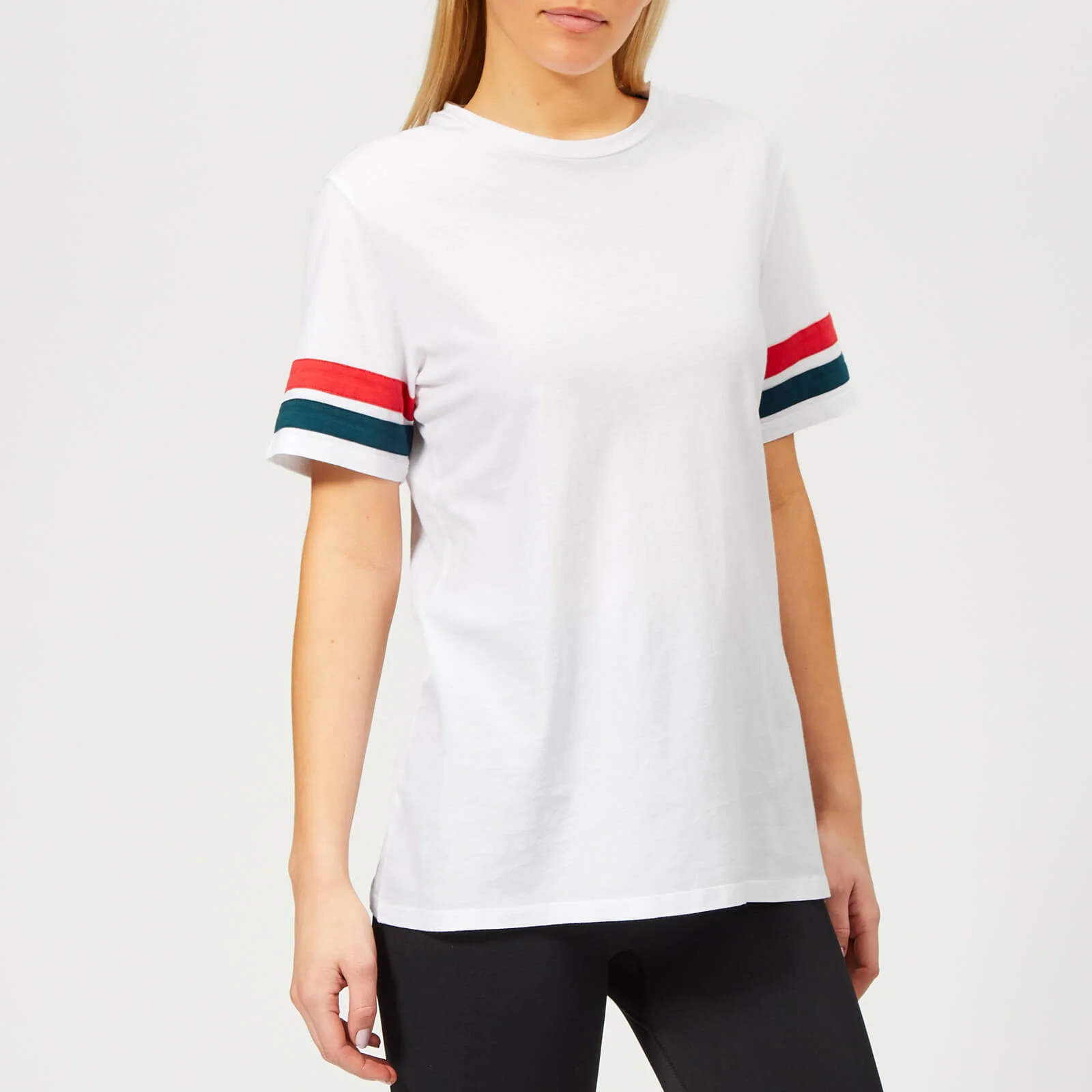 LNDR Women's Stripe Short Sleeve T-Shirt - White Image 1