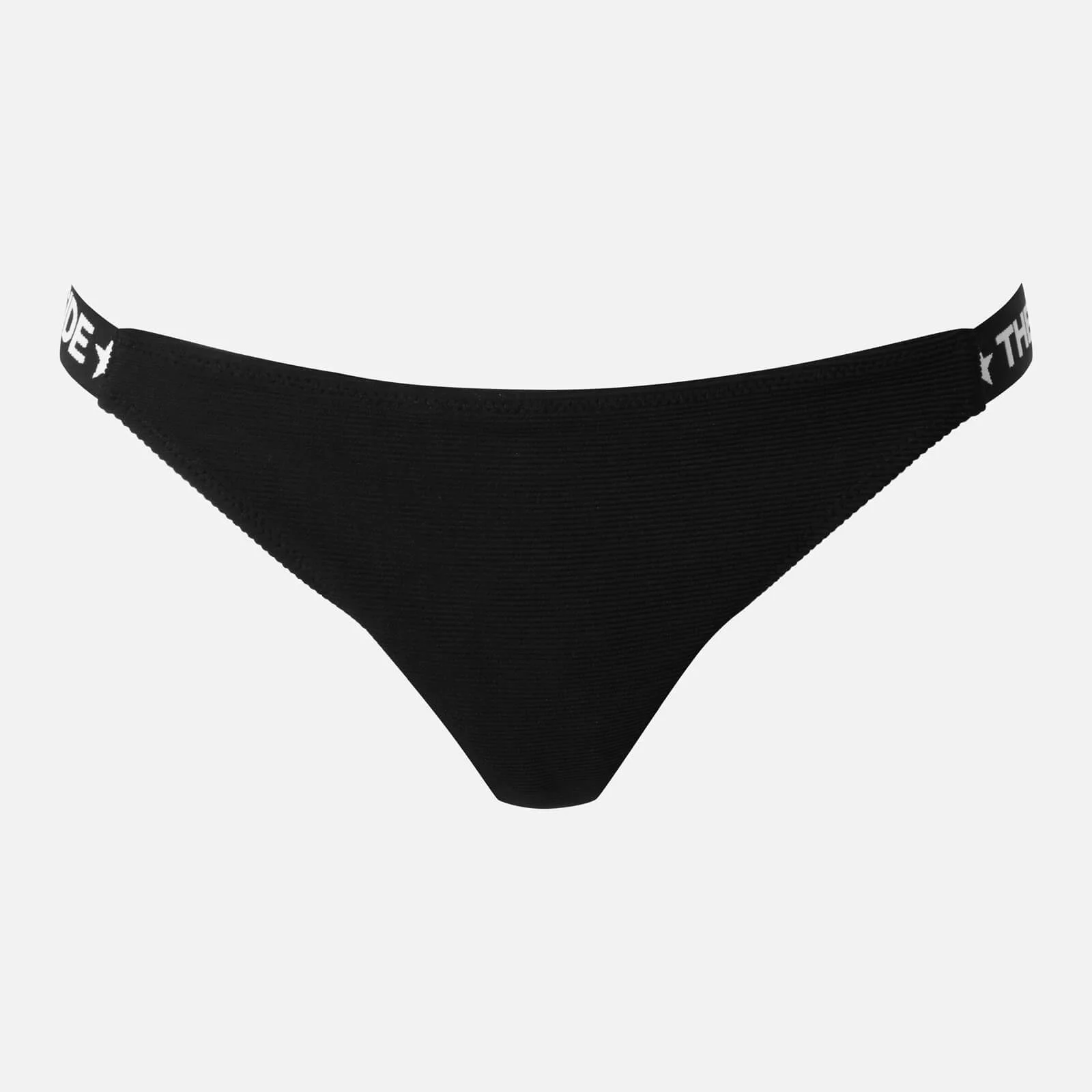 The Upside Women's Black Rib Sport Bikini Bottoms - Black Image 1
