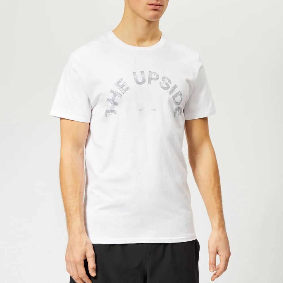 The Upside Men's The Newman Horse Shoe Line Logo T-Shirt - White Image 1