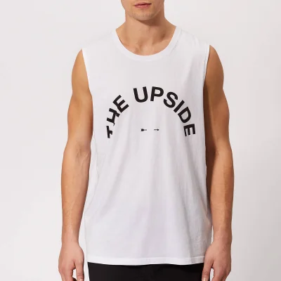 The Upside Men's Big Logo Muscle Tank Top - White