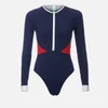 The Upside Women's Colour Block Paddle Suit - Navy/Red - Image 1