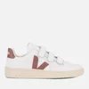 Veja Women's V-12 Velcro Leather Trainers - Extra White/Dried Petal - Image 1