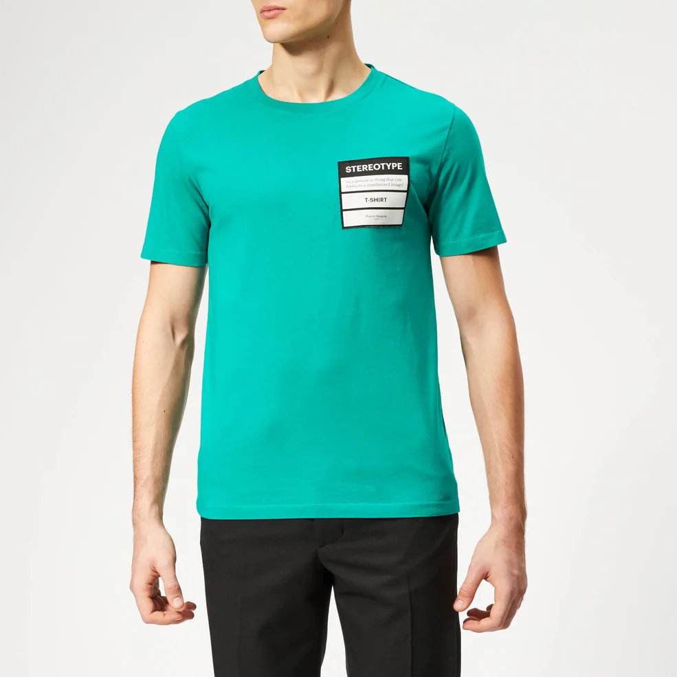 Maison Margiela Men's Stereotype Logo T-Shirt - Emerald Image 1