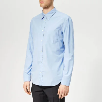 Maison Margiela Men's Slim Fit Garment Dyed Shirt - Light Blue