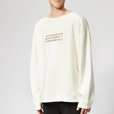 Maison Margiela Men's Dyed Logo Sweatshirt - Off White