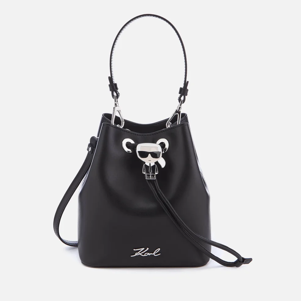 Karl Lagerfeld Women's K/Ikonik Bucket Bag - Black Image 1