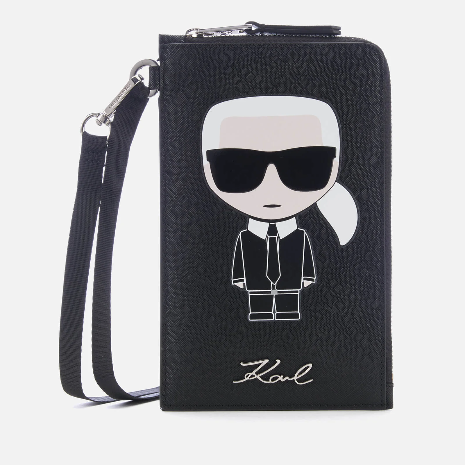Karl Lagerfeld Women's K/Ikonik Phone Holder - Black Image 1