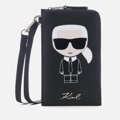 Karl Lagerfeld Women's K/Ikonik Phone Holder - Black