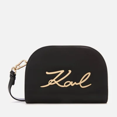 Karl Lagerfeld Women's K/Signature Big Cross Body Bag - Black/Gold