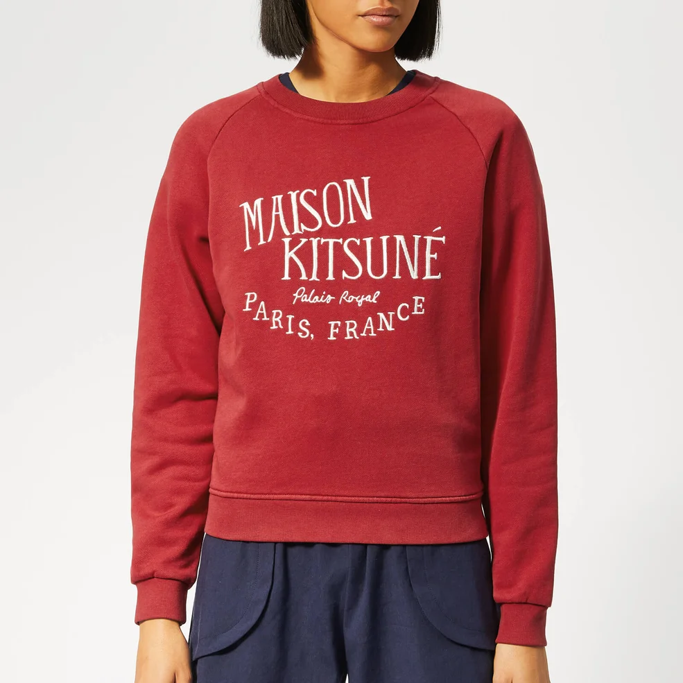 Maison Kitsuné Women's Palais Royal Sweatshirt - Red Image 1