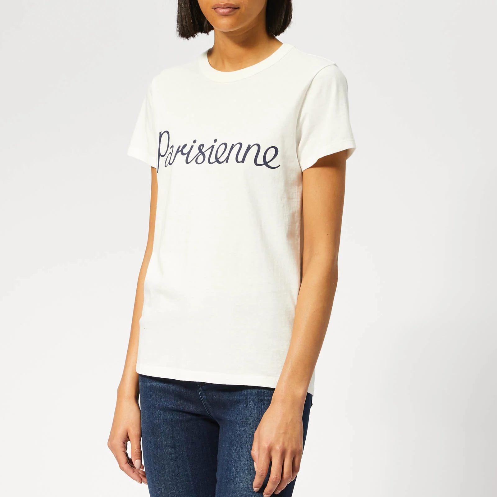 Maison Kitsuné Women's T-Shirt Parisienne - Latte Image 1