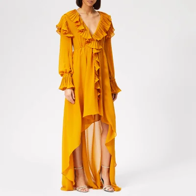 Philosophy di Lorenzo Serafini Women's Ruffle Detail Midi Dress - Yellow