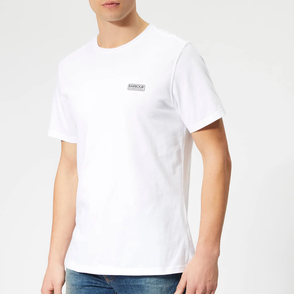 Barbour International Men's Essential Small Logo T-Shirt - White Image 1