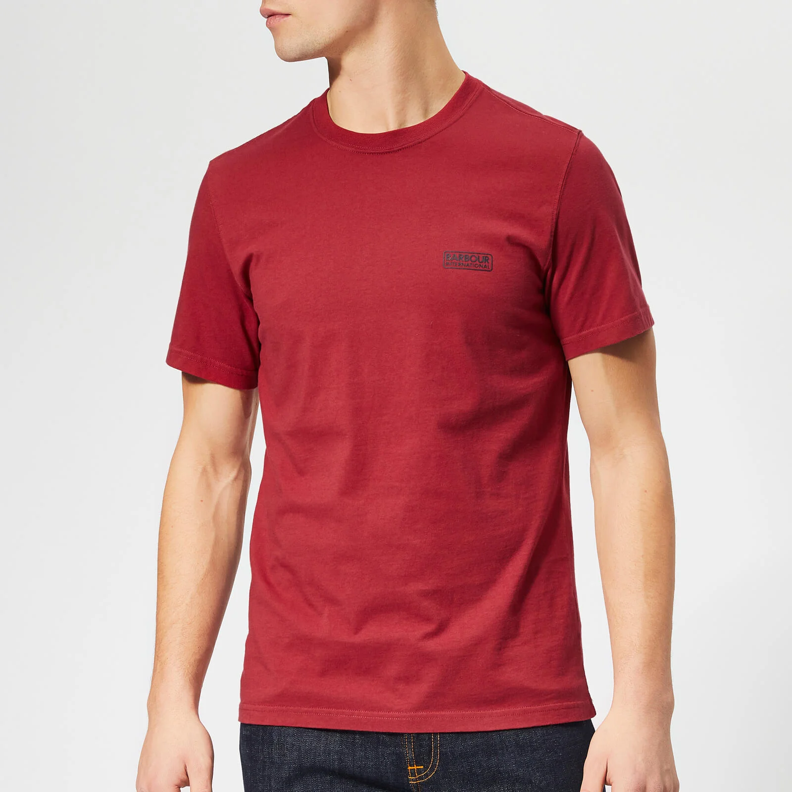 Barbour International Men's Small Logo T-Shirt - Biking Red Image 1