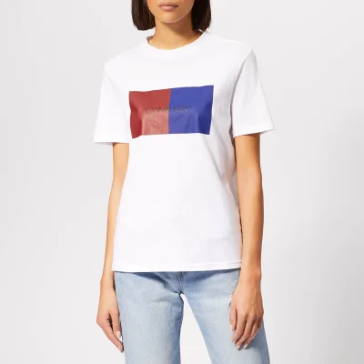 Calvin Klein Women's Duo Print T-Shirt - White