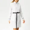 Karl Lagerfeld Women's Shirt Dress with Logo Belt - White - Image 1