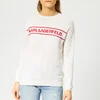 Karl Lagerfeld Women's Crew Neck Logo Sweater - Whisper White - Image 1