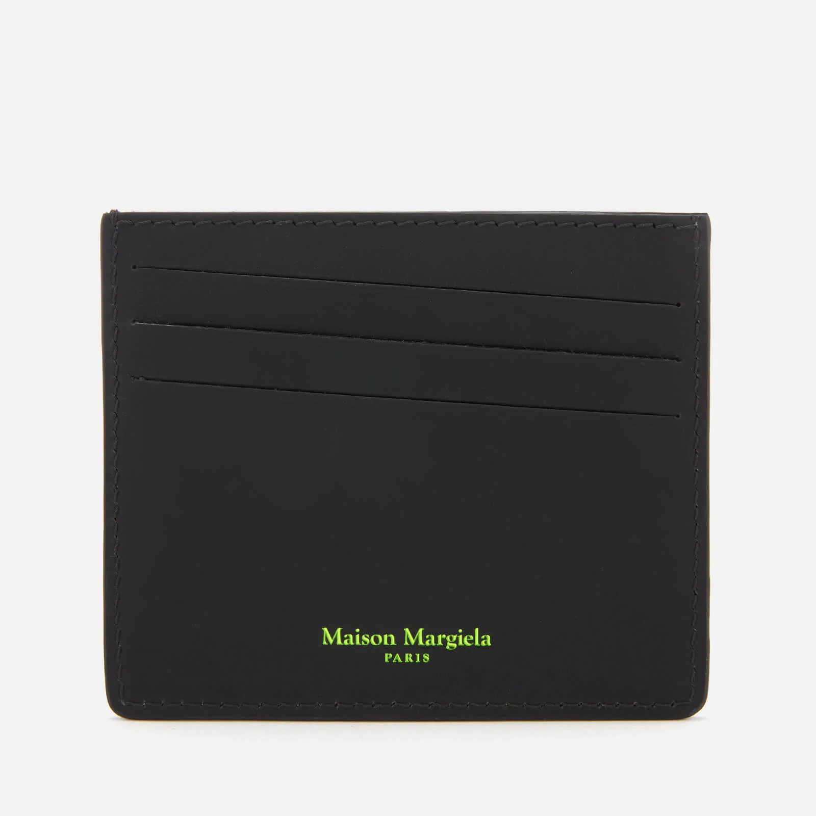 Maison Margiela Men's Snakeskin Card Holder - Roccia/Giallo Fluo Image 1