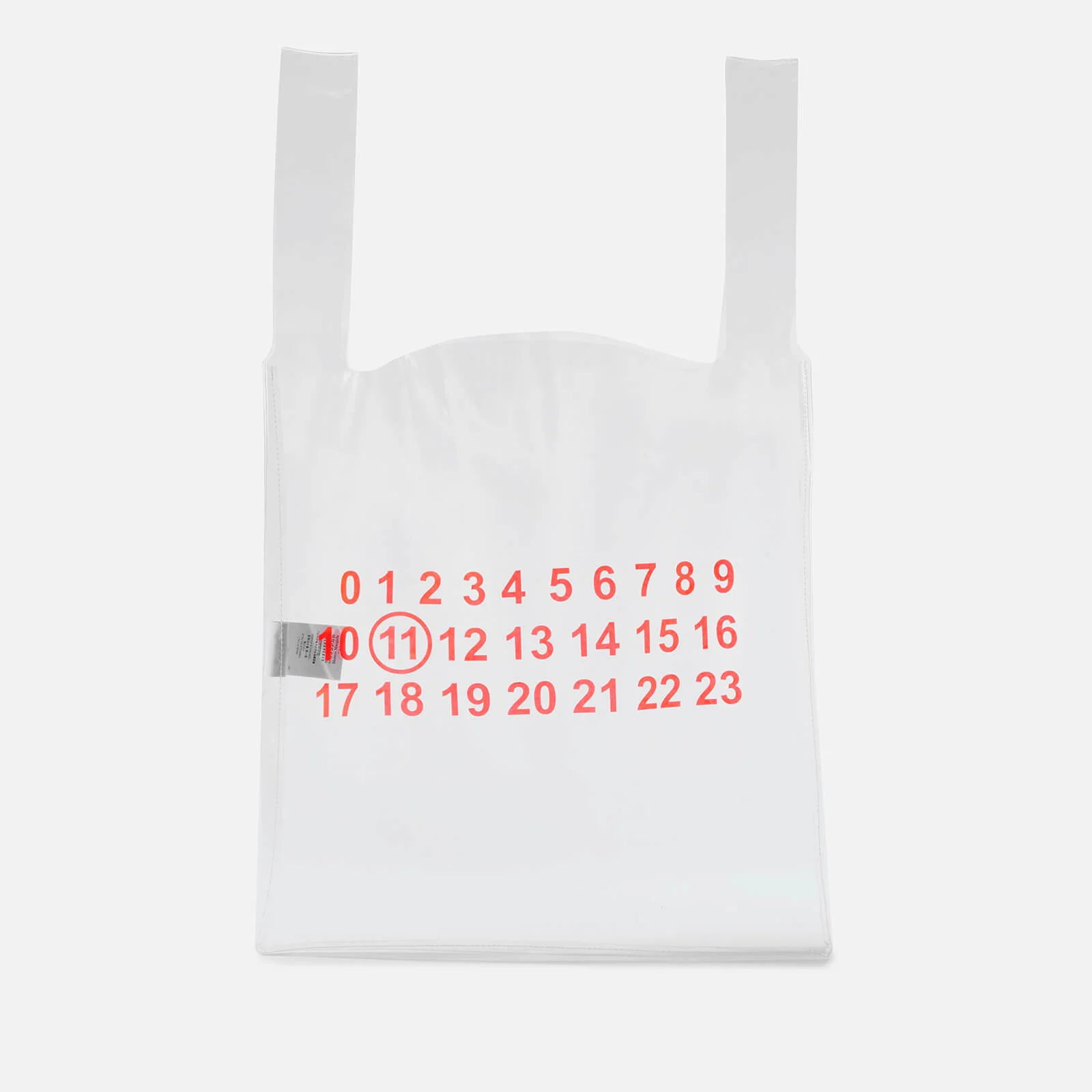 Maison Margiela Men's Transparent Shopping Bag - Transparent/Orange Fluo Image 1