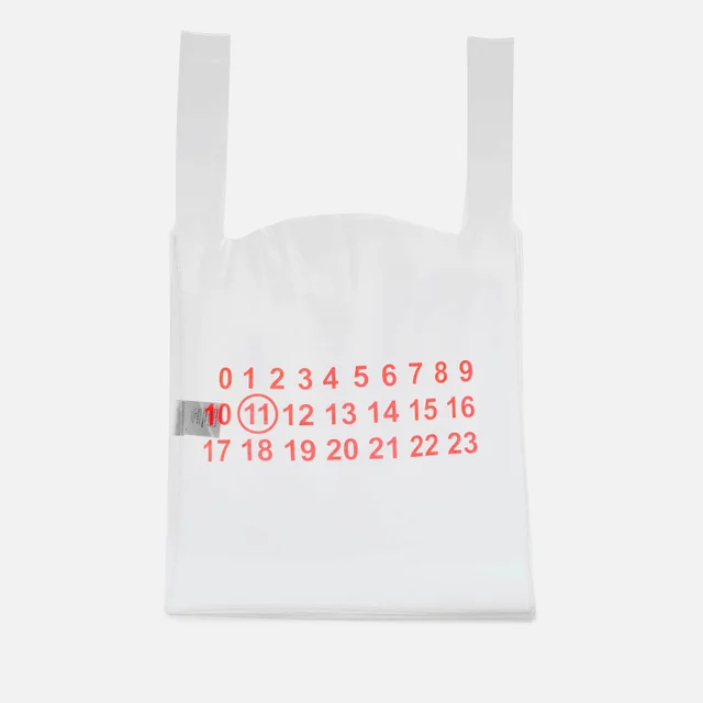 Maison Margiela Men's Transparent Shopping Bag - Transparent/Orange Fluo