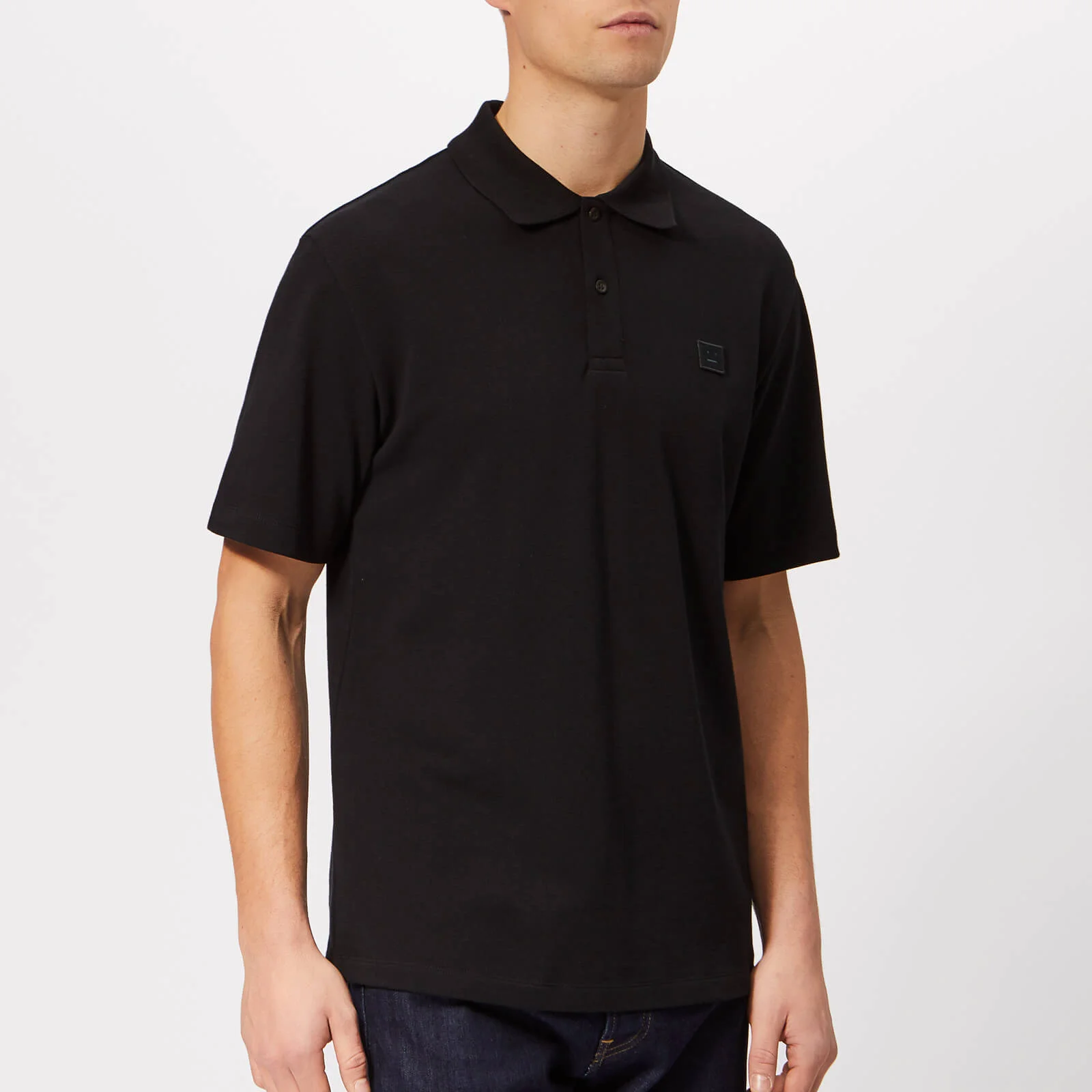 Acne Studios Men's Elton Face Polo Shirt - Black Image 1