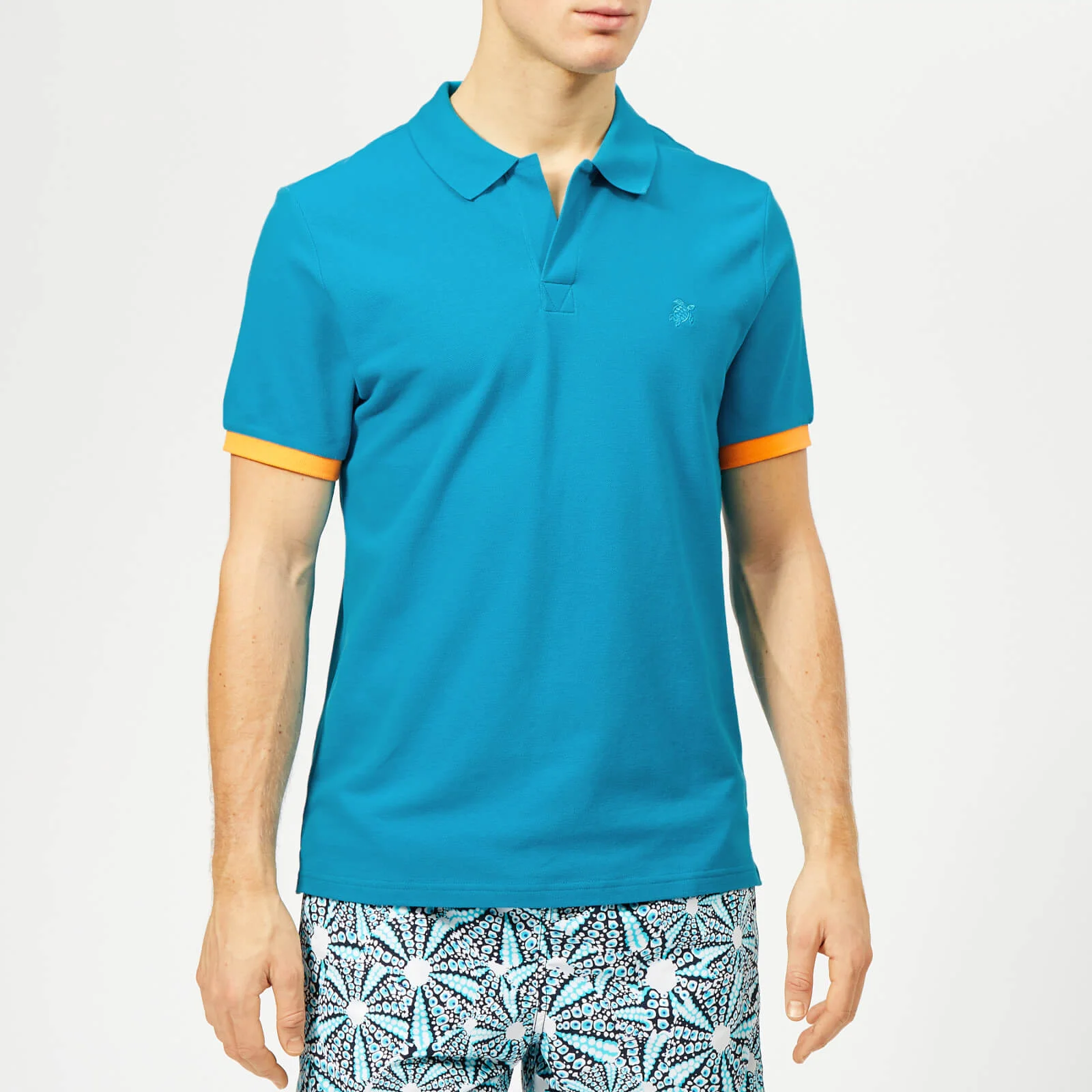 Vilebrequin Men's Palatin Collar Logo Polo Shirt - Seychelles Image 1