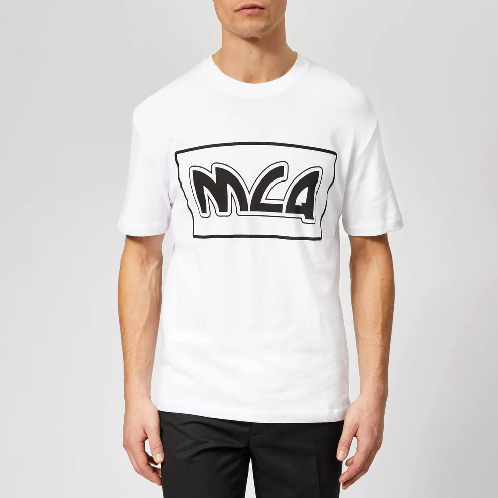 McQ Alexander McQueen Men's Dropped Shoulder McQ Logo T-Shirt - Optic White Image 1