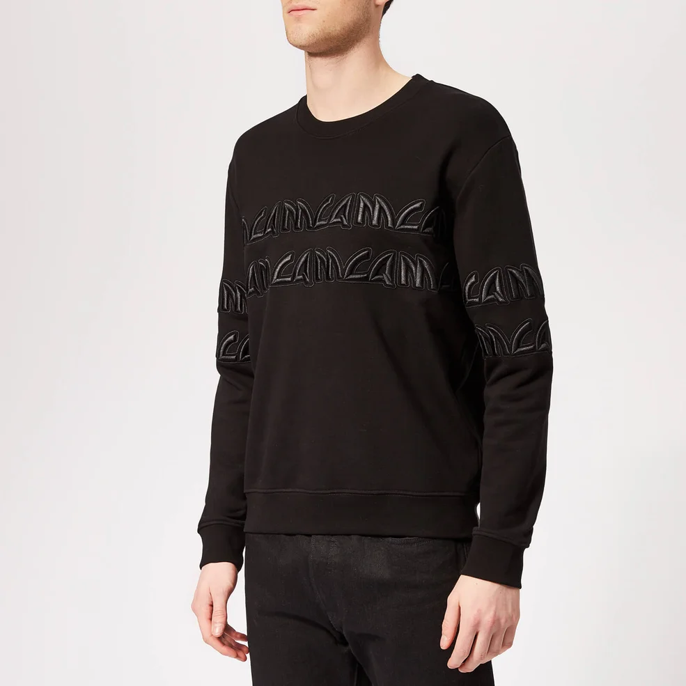 McQ Alexander McQueen Men's Metal Logo Sweatshirt - Darkest Black Image 1