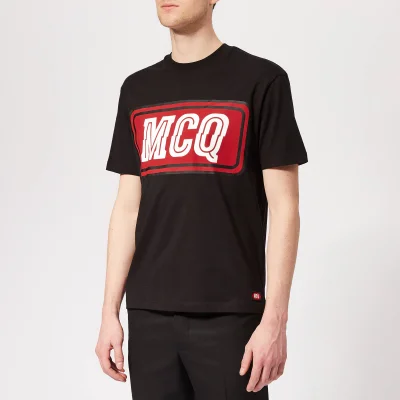 McQ Alexander McQueen Men's Gas Stop Logo T-Shirt - Darkest Black