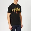 Neil Barrett Men's Bolt Flame T-Shirt - Black/Yellow - Image 1