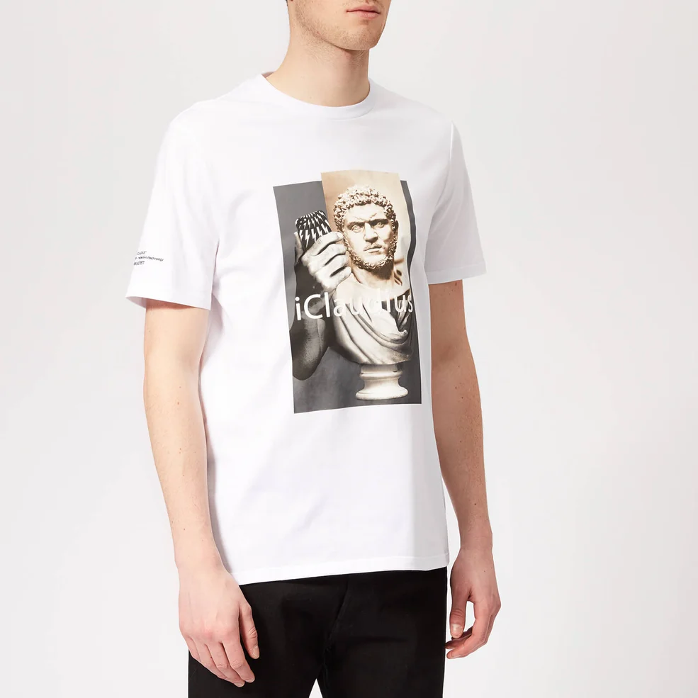 Neil Barrett Men's Iclaudius T-Shirt - White/Print Image 1