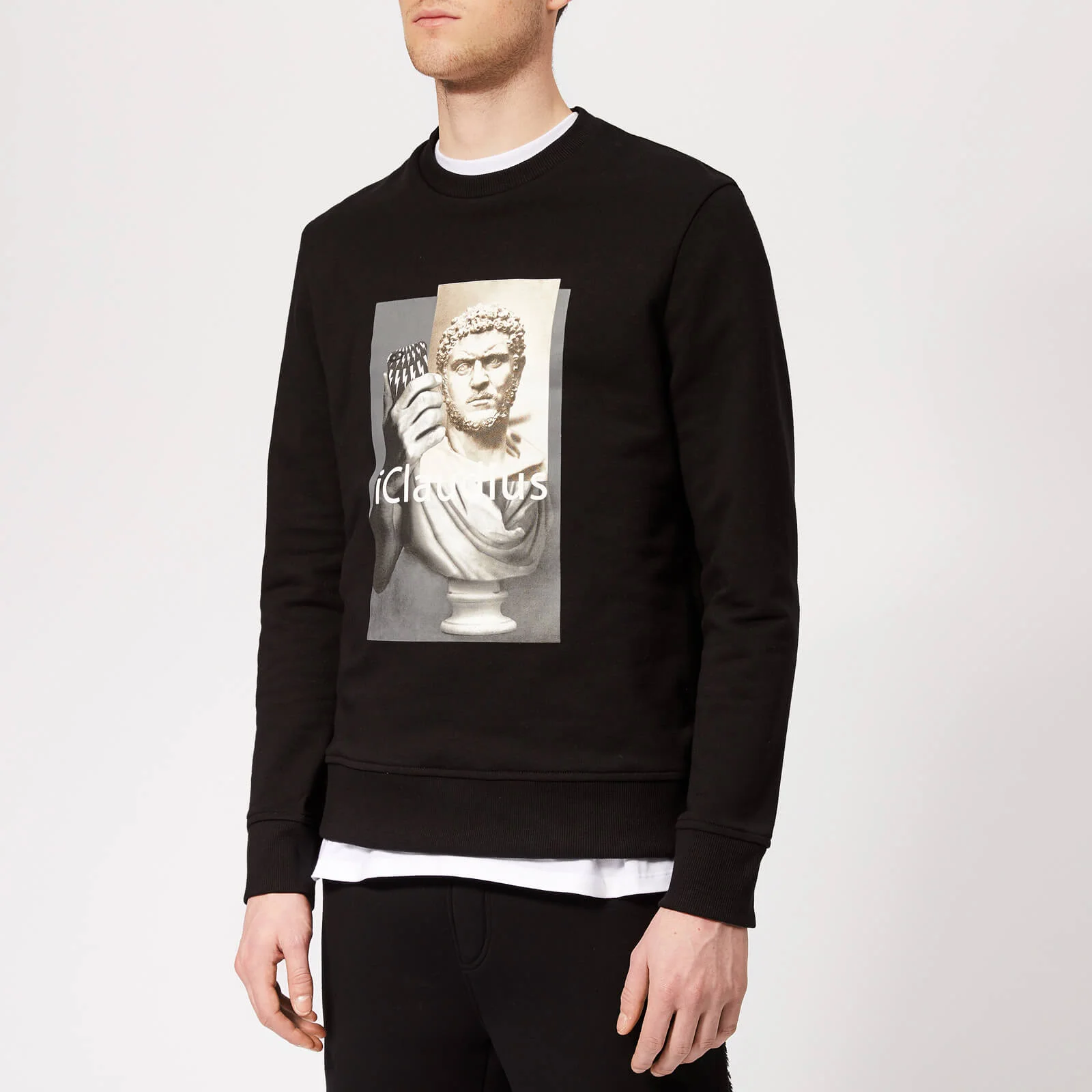Neil Barrett Men's iClaudius Sweatshirt - Black/Print Image 1