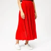 MSGM Women's Pleated Crepe Skirt - Red - Image 1