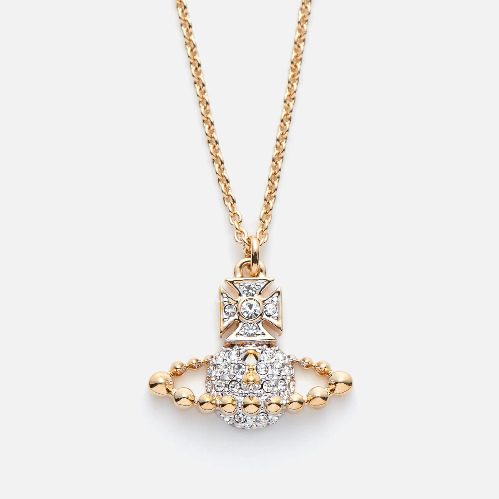 Vivienne Westwood Women's Lena Small Bas Relief Pendant - Crystal/Rhodium/Gold Image 1