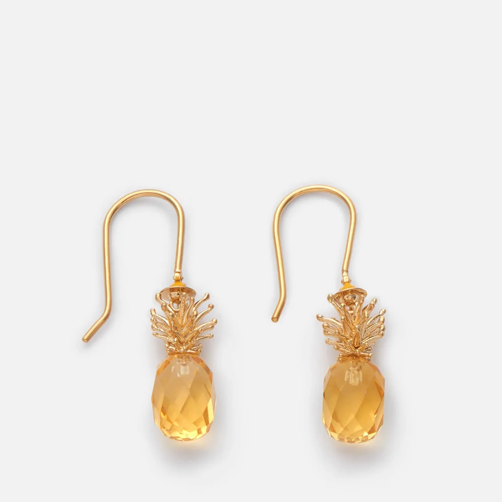Vivienne Westwood Women's Pineapple Drop Earrings - Citrine/Yellow/Gold Image 1